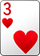 heart card of 3