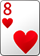 heart card of 8