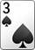 spade card of 3