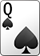 spade card of Queen